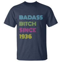 Funny 90th Birthday T Shirt Retro Vintage Badass Bih Since 1936