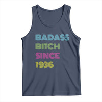 Funny 90th Birthday Tank Top Retro Vintage Badass Bih Since 1936