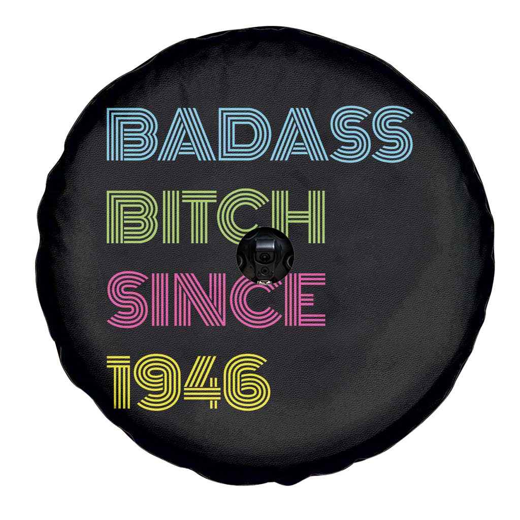 Funny 80th Birthday Spare Tire Cover Retro Vintage Badass Bih Since 1946