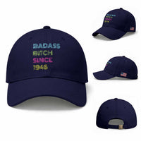 Funny 80th Birthday Baseball Cap Retro Vintage Badass Bih Since 1946