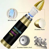 Funny 80th Birthday Bullet Tumbler Retro Vintage Badass Bih Since 1946