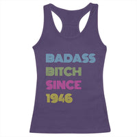 Funny 80th Birthday Racerback Tank Top Retro Vintage Badass Bih Since 1946