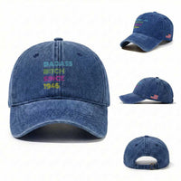 Funny 80th Birthday Washed Cotton Baseball Cap Retro Vintage Badass Bih Since 1946