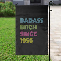 Funny 70th Birthday Garden Flag Retro Vintage Badass Bih Since 1956