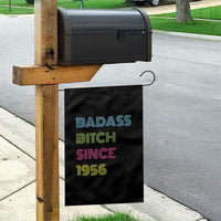 Funny 70th Birthday Garden Flag Retro Vintage Badass Bih Since 1956