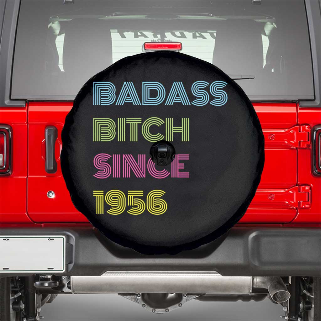 Funny 70th Birthday Spare Tire Cover Retro Vintage Badass Bih Since 1956