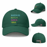 Funny 70th Birthday Baseball Cap Retro Vintage Badass Bih Since 1956