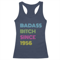 Funny 70th Birthday Racerback Tank Top Retro Vintage Badass Bih Since 1956