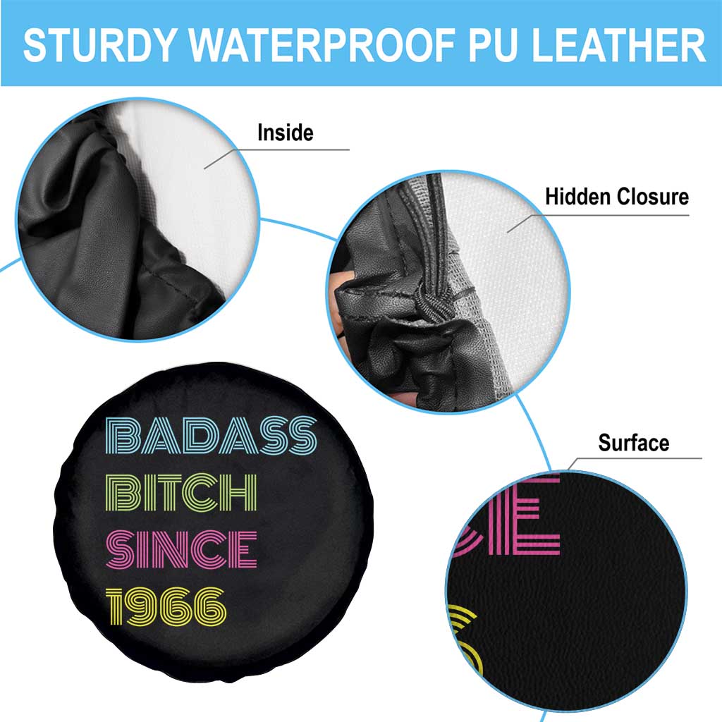 Funny 60th Birthday Spare Tire Cover Retro Vintage Badass Bih Since 1966