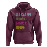 Funny 60th Birthday Hoodie Retro Vintage Badass Bih Since 1966