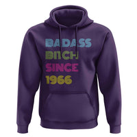 Funny 60th Birthday Hoodie Retro Vintage Badass Bih Since 1966