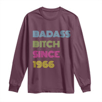 Funny 60th Birthday Long Sleeve Shirt Retro Vintage Badass Bih Since 1966