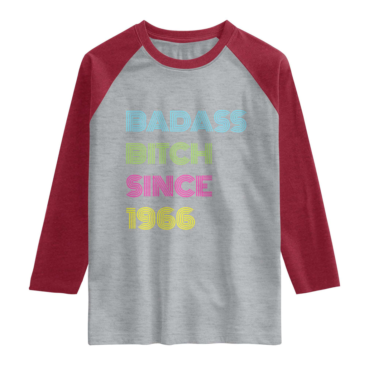 Funny 60th Birthday Raglan Shirt Retro Vintage Badass Bih Since 1966
