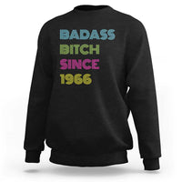 Funny 60th Birthday Sweatshirt Retro Vintage Badass Bih Since 1966