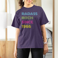 Funny 60th Birthday T Shirt For Women Retro Vintage Badass Bih Since 1966
