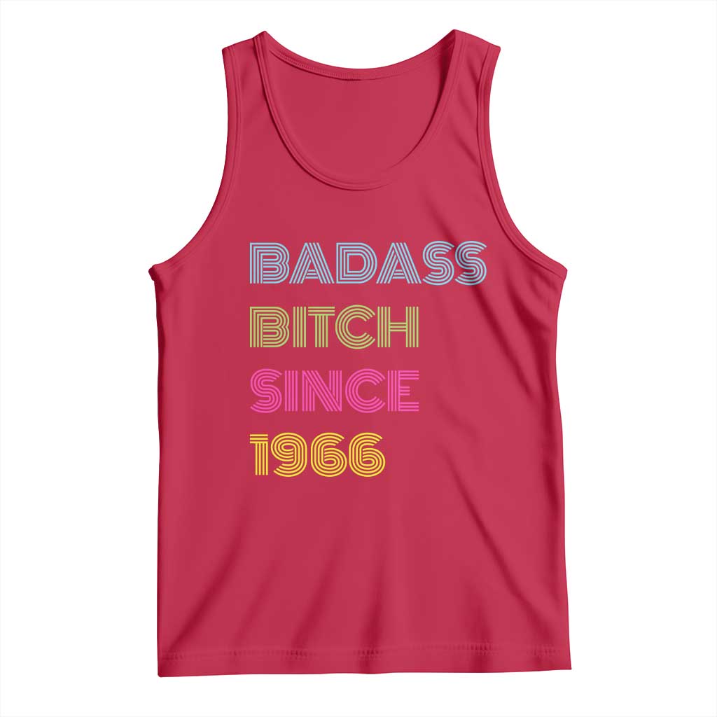Funny 60th Birthday Tank Top Retro Vintage Badass Bih Since 1966