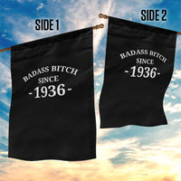 Funny 90th Birthday Garden Flag Badass Bih Since 1936