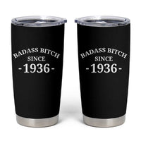 Funny 90th Birthday Tumbler Cup Badass Bih Since 1936