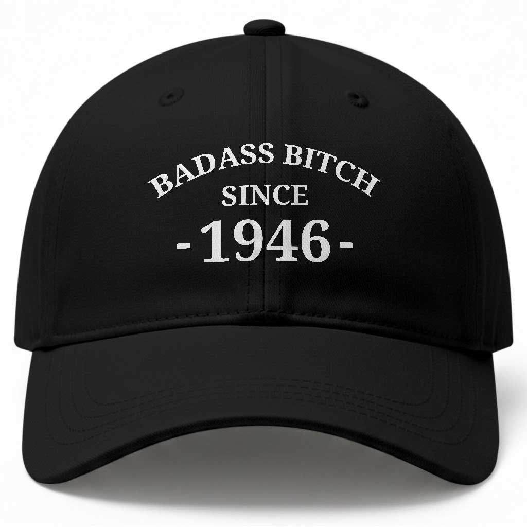 Funny 80th Birthday Baseball Cap Badass Bih Since 1946