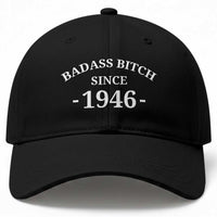Funny 80th Birthday Baseball Cap Badass Bih Since 1946