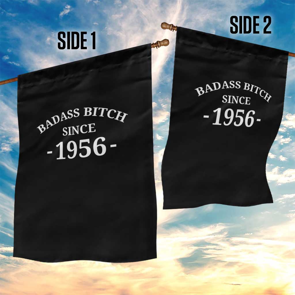 Funny 70th Birthday Garden Flag Badass Bih Since 1956