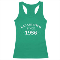 Funny 70th Birthday Racerback Tank Top Badass Bih Since 1956
