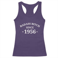 Funny 70th Birthday Racerback Tank Top Badass Bih Since 1956