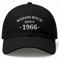 Funny 60th Birthday Baseball Cap Badass Bih Since 1966