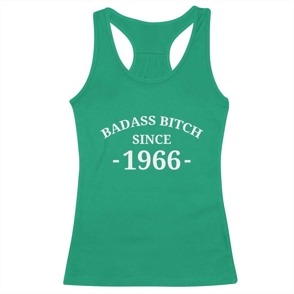 Funny 60th Birthday Racerback Tank Top Badass Bih Since 1966