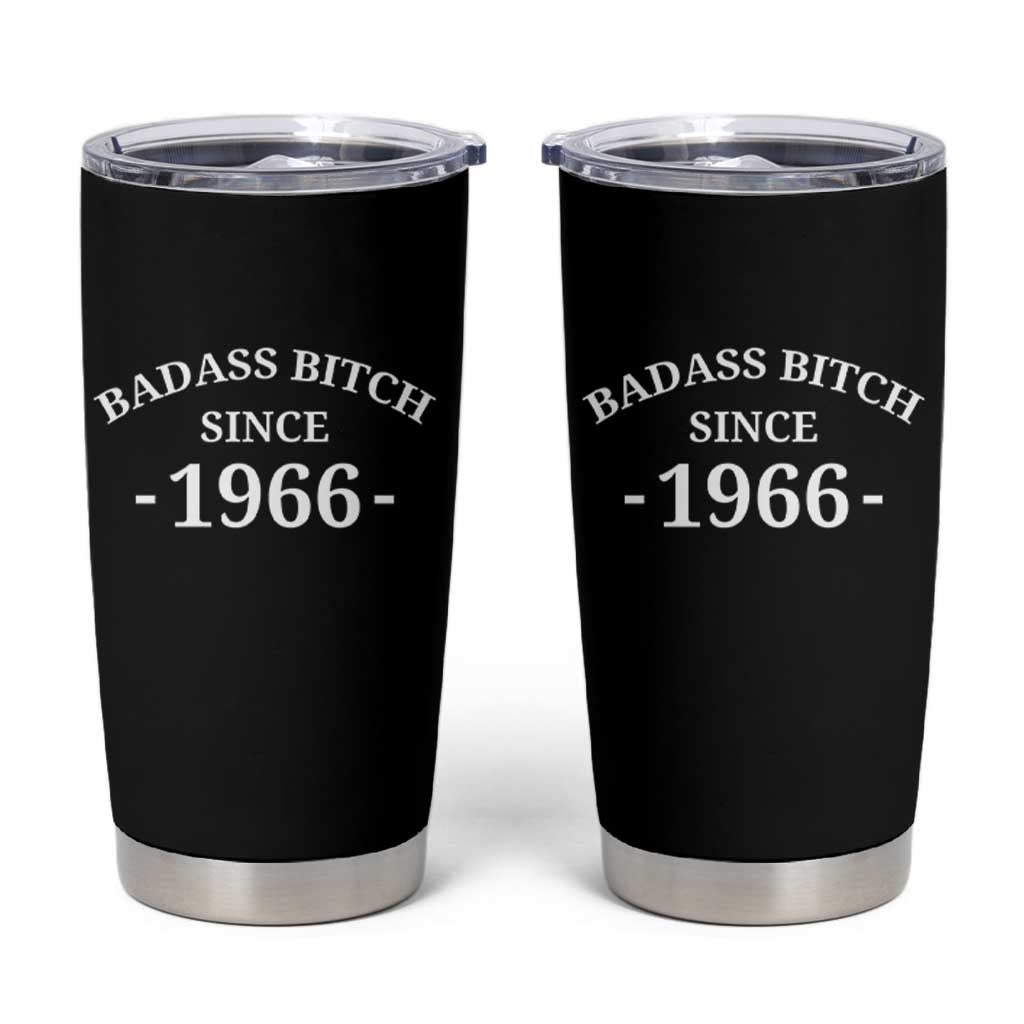 Funny 60th Birthday Tumbler Cup Badass Bih Since 1966
