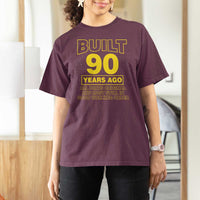 Funny 90th Birthday T Shirt For Women Galaxy Built 90 Years Ago Parts Original