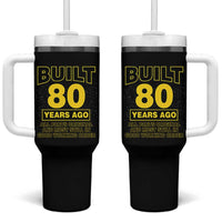 Funny 80th Birthday Tumbler With Handle Galaxy Built 80 Years Ago Parts Original