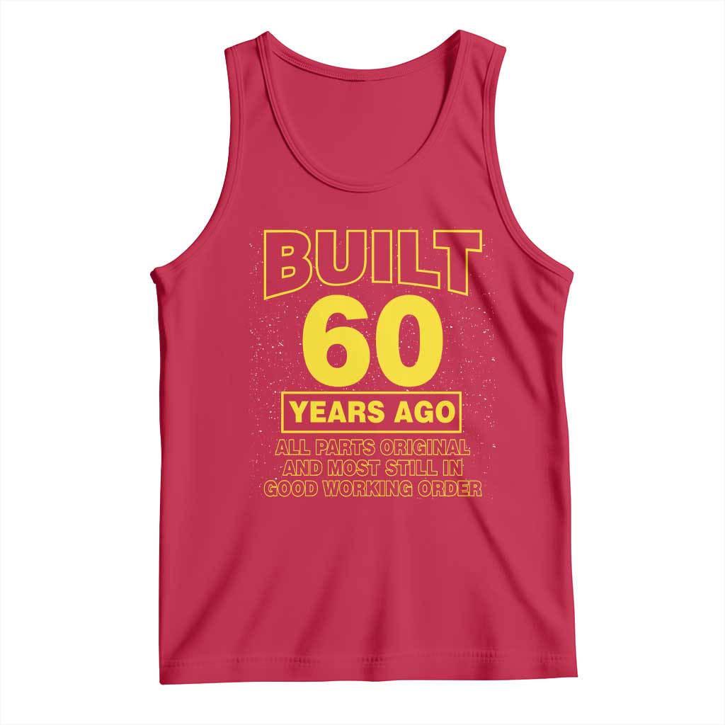 Funny 60th Birthday Tank Top Galaxy Built 60 Years Ago Parts Original