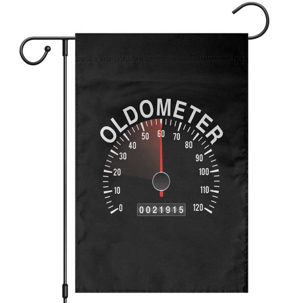 Funny 60th Birthday Garden Flag Oldometer Odometer 60 Year Old Joke