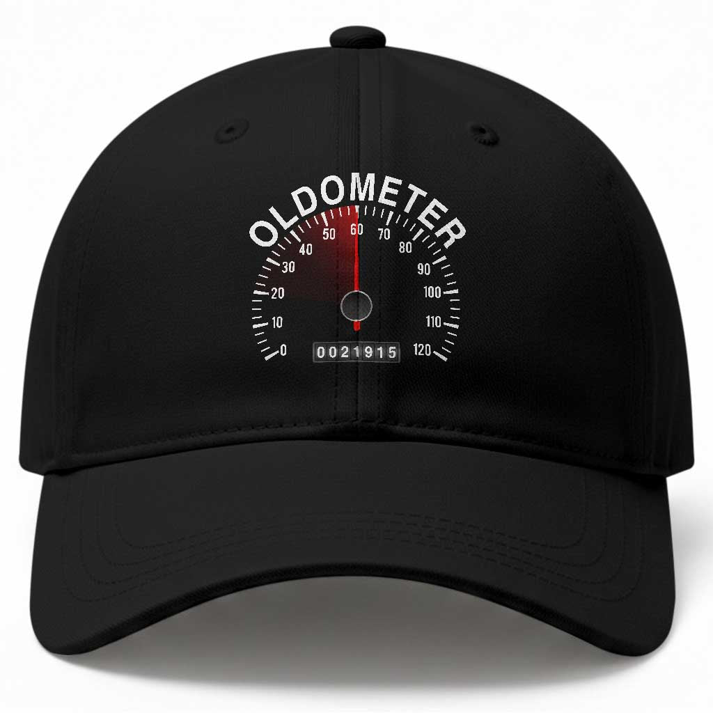 Funny 60th Birthday Baseball Cap Oldometer Odometer 60 Year Old Joke