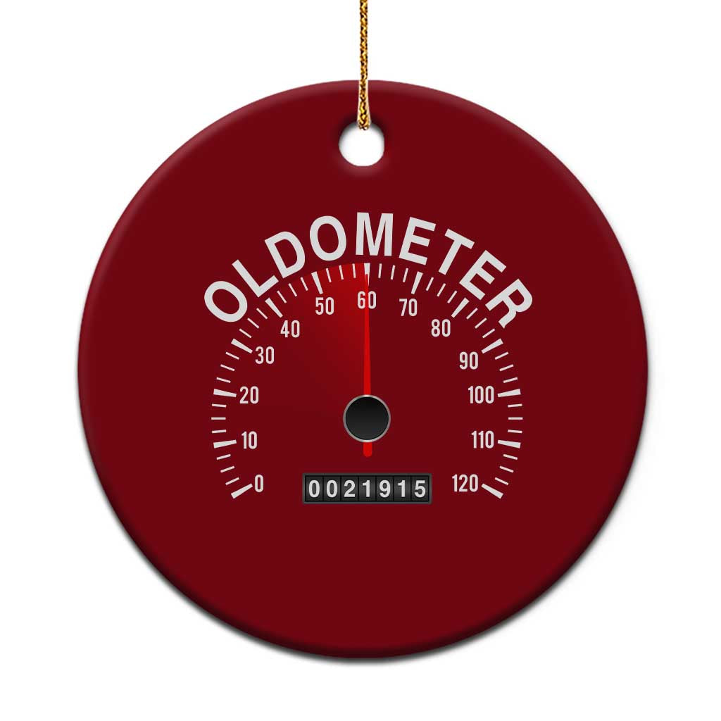 Funny 60th Birthday Ceramic Ornament Oldometer Odometer 60 Year Old Joke