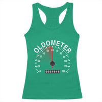 Funny 60th Birthday Racerback Tank Top Oldometer Odometer 60 Year Old Joke