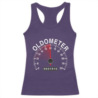 Funny 60th Birthday Racerback Tank Top Oldometer Odometer 60 Year Old Joke