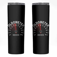 Funny 60th Birthday Skinny Tumbler Oldometer Odometer 60 Year Old Joke