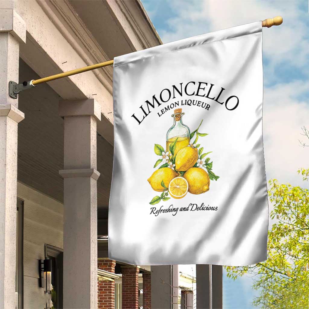 Vintage Limoncello Lemon Liqueur Garden Flag Italian Summer Letter Fruit Printed Graphic