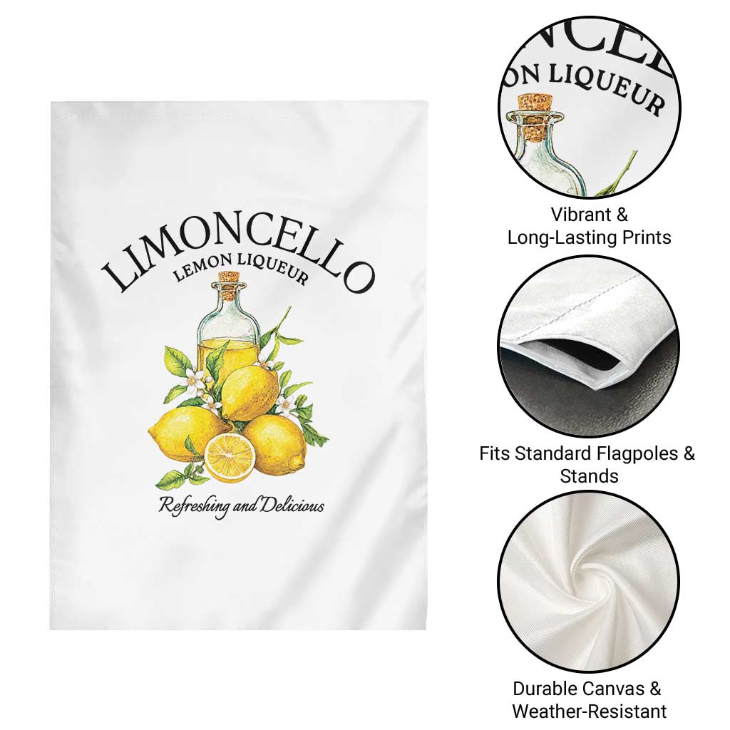 Vintage Limoncello Lemon Liqueur Garden Flag Italian Summer Letter Fruit Printed Graphic