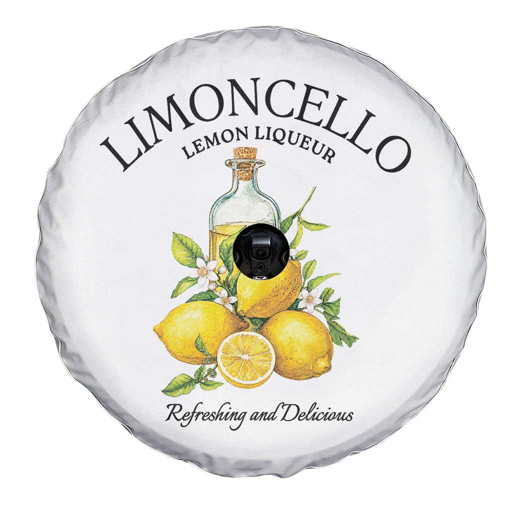 Vintage Limoncello Lemon Liqueur Spare Tire Cover Italian Summer Letter Fruit Printed Graphic