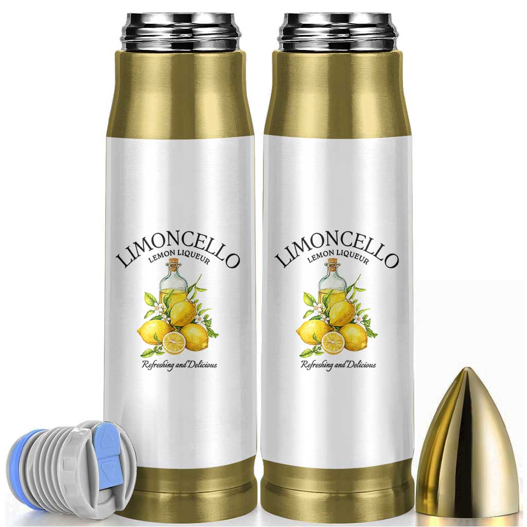Vintage Limoncello Lemon Liqueur Bullet Tumbler Italian Summer Letter Fruit Printed Graphic