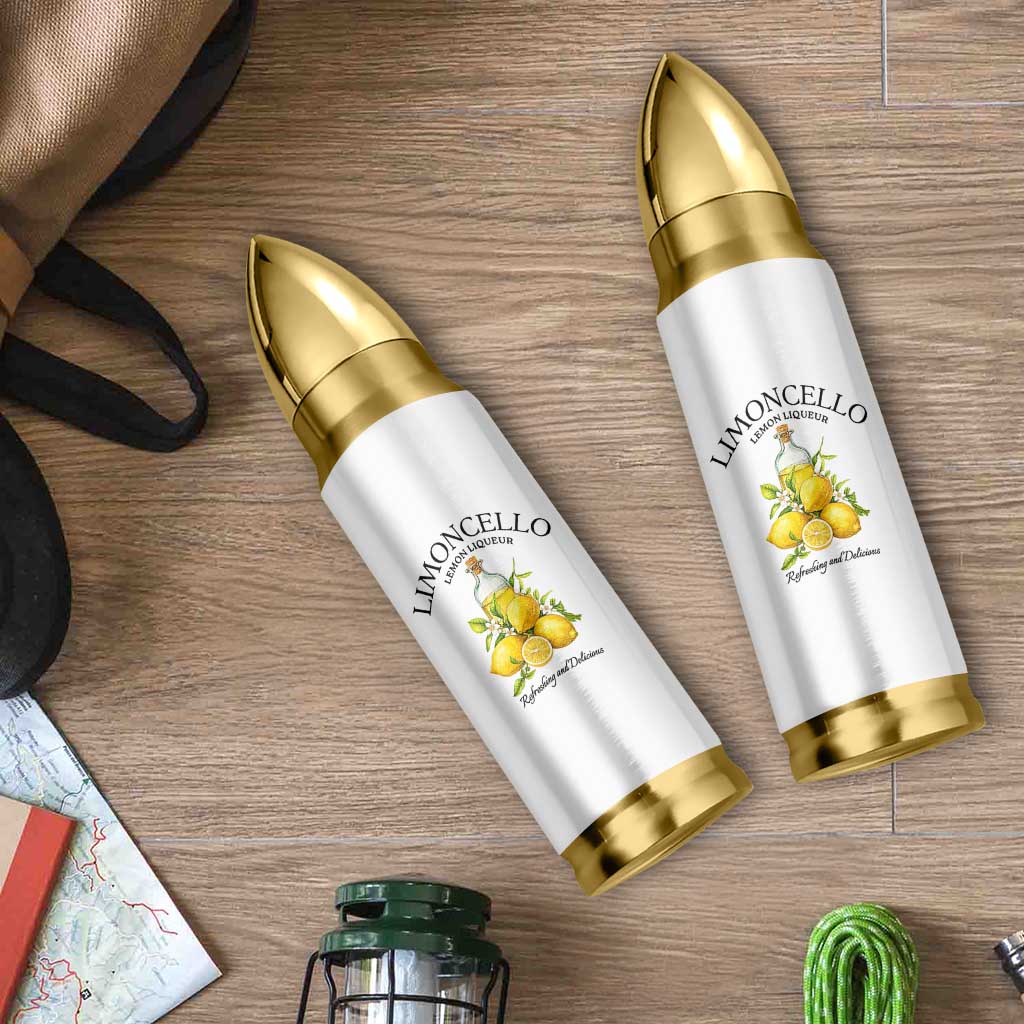 Vintage Limoncello Lemon Liqueur Bullet Tumbler Italian Summer Letter Fruit Printed Graphic