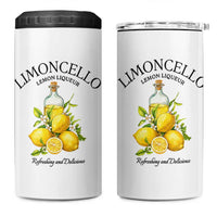 Vintage Limoncello Lemon Liqueur 4 in 1 Can Cooler Tumbler Italian Summer Letter Fruit Printed Graphic