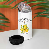Vintage Limoncello Lemon Liqueur 4 in 1 Can Cooler Tumbler Italian Summer Letter Fruit Printed Graphic