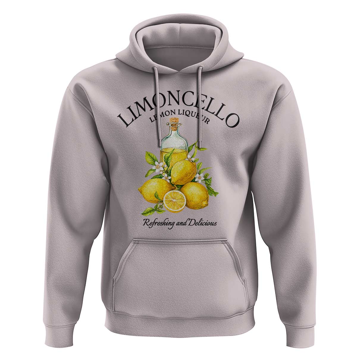 Vintage Limoncello Lemon Liqueur Hoodie Italian Summer Letter Fruit Printed Graphic