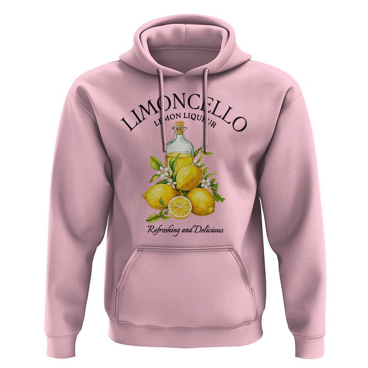 Vintage Limoncello Lemon Liqueur Hoodie Italian Summer Letter Fruit Printed Graphic
