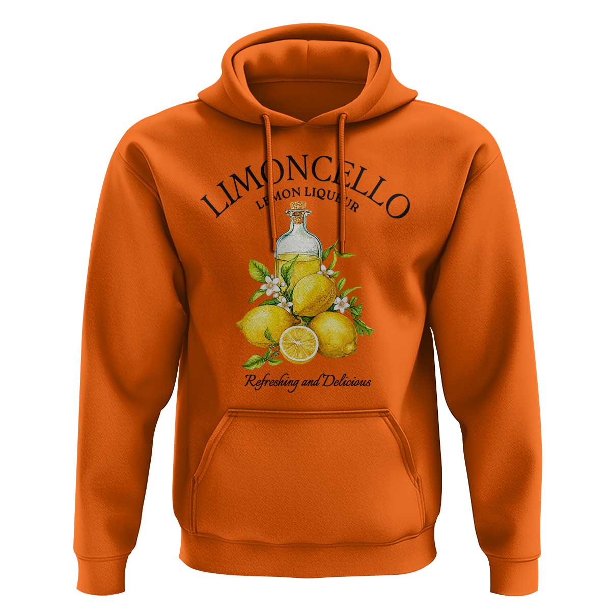 Vintage Limoncello Lemon Liqueur Hoodie Italian Summer Letter Fruit Printed Graphic