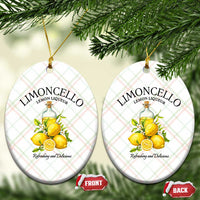 Vintage Limoncello Lemon Liqueur Ceramic Ornament Italian Summer Letter Fruit Printed Graphic
